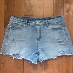 Time and Tru Light Blue Distressed Jean Shorts